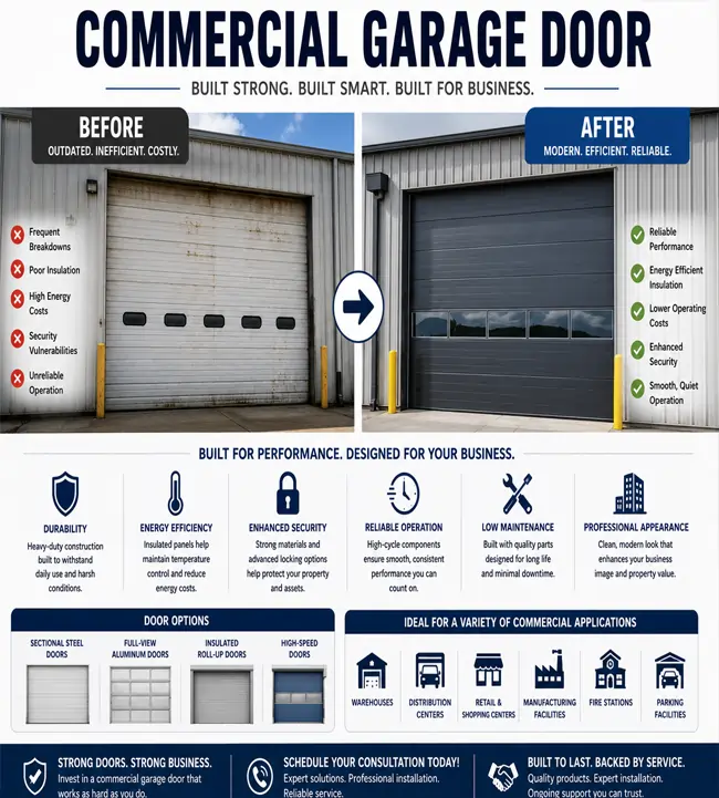 Commercial garage door
