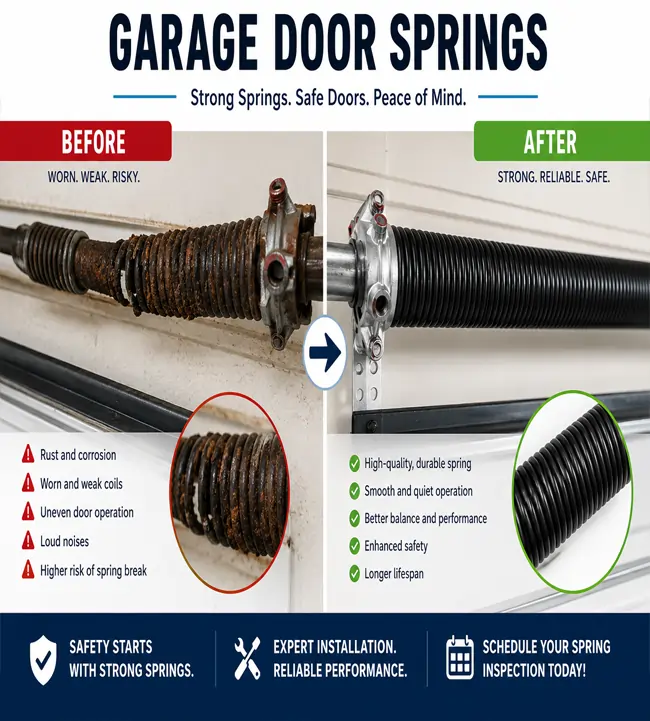Garage door spring replacement