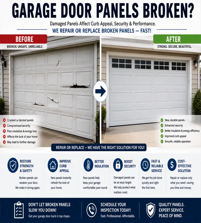 Garage door panel installation